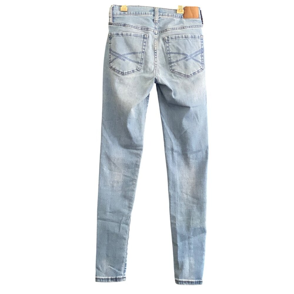 Aeropostale Blue Denim Jeans High Waisted Jegging 5 Pocket Women 00 Regular - Picture 2 of 16